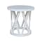International Concepts Round Ceylon End Table, 24 in W, 24 in L, 24 in H, Wood, White OT08-46ER - alternate 6